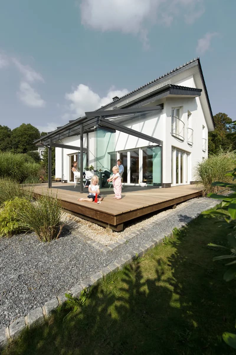 Terrassenüberdachung Solarlux SDL Atrium Plus mit Glasdach