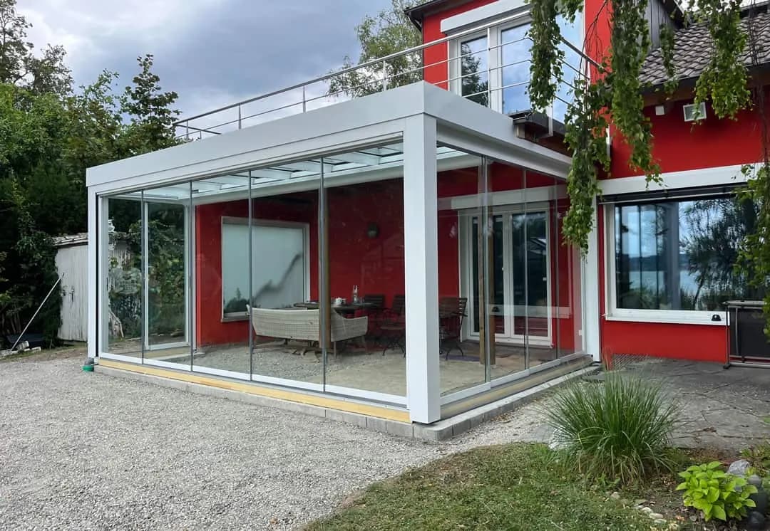 Terrassendach mit Schiebeanlagen in Überlingen