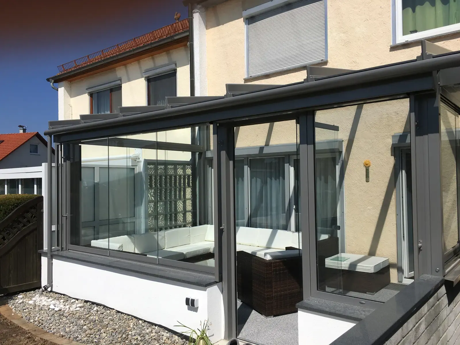 Glashaus Riedlingen Terrassendach