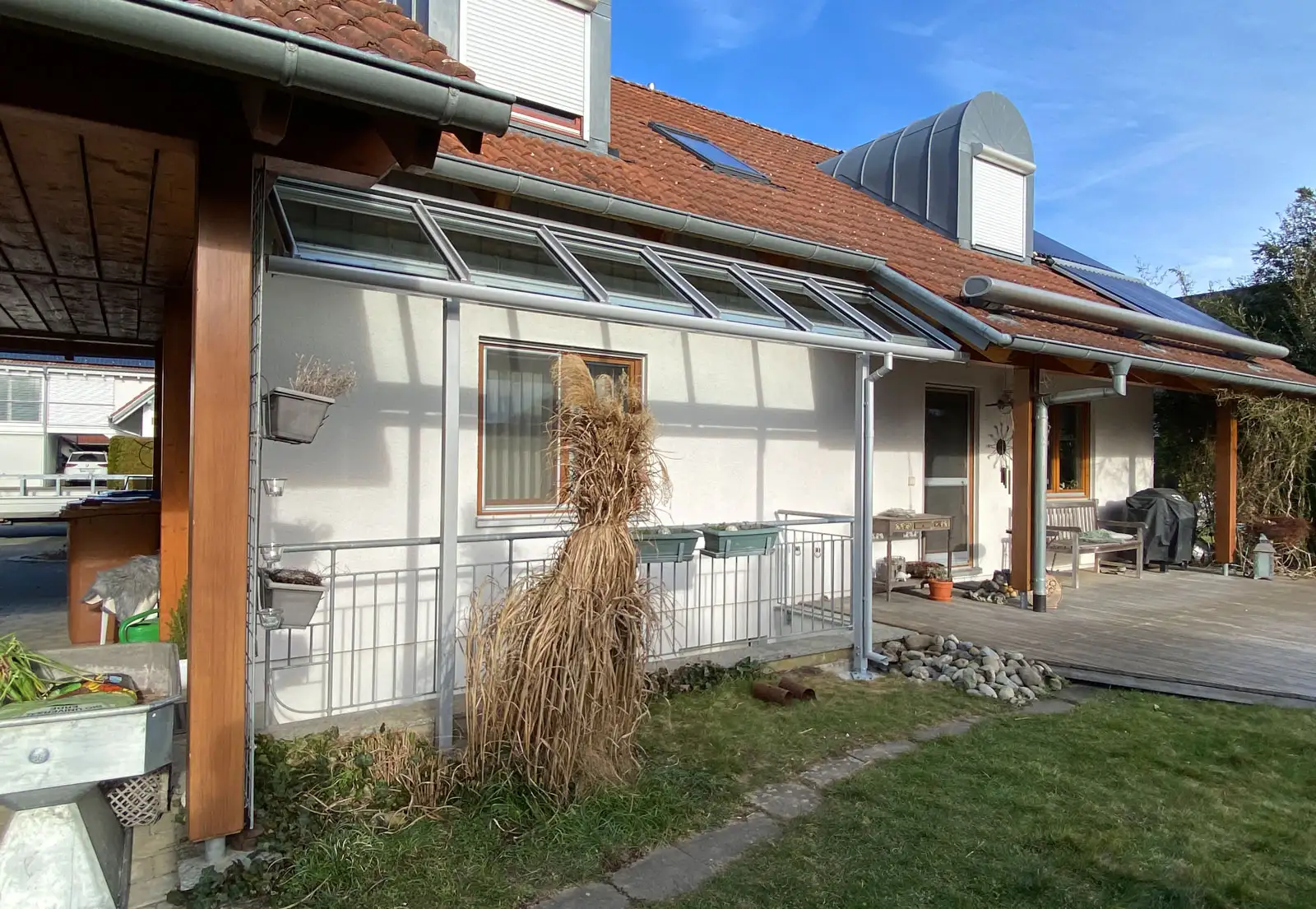 Überdachung Treppenabgang bei Bad Saulgau